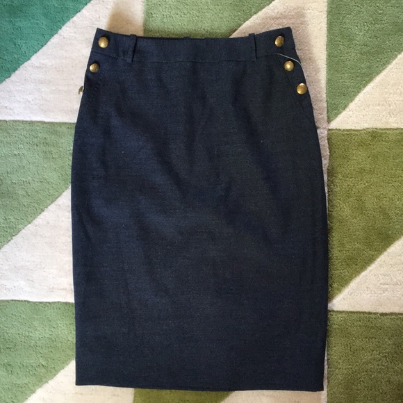 The Limited Dresses & Skirts - ✏️ navy grey high waist sailor pencil skirt